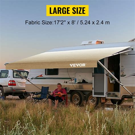 Vevor Rv Awning 18 Ft Awning Replacement Fabric 172 Brown Fade Rv