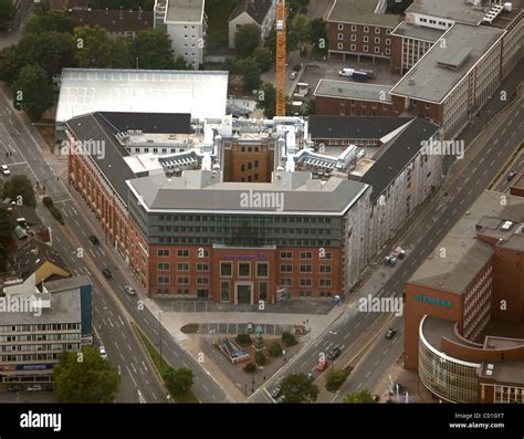 Aerial View Deutsche Bank Branch Inside Former German Federal Railways