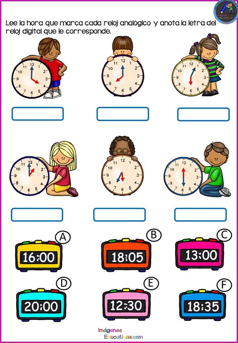 Divertidos Relojes Para Trabajar Las Horas Imagenes Educativas