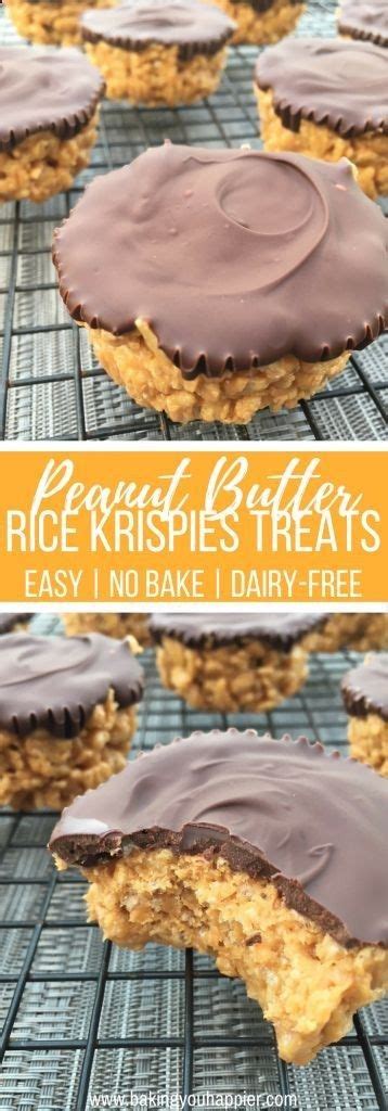 I dug through my old recipes and decided to whip up some peanut butter rice krispie treats also known as scotcheroos. Peanut Butter Rice Krispies Treats (Dairy-Free), a no bake ...