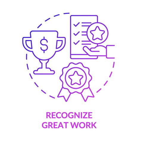 Recognize Great Work Purple Gradient Concept Icon Employee Motivation Abstract Idea Thin Line