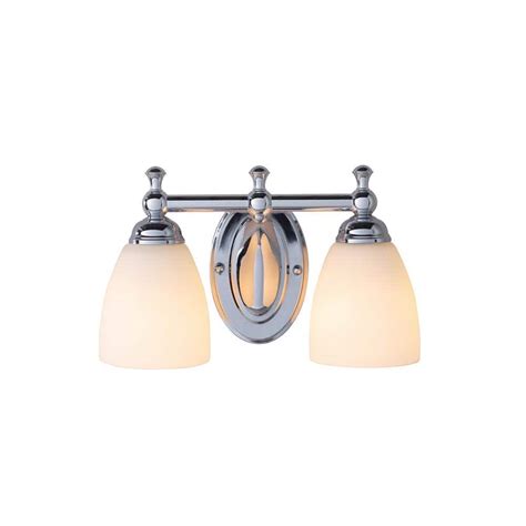 Hampton Bay Solomone 134 In 2 Light Polished Chrome Bathroom Vanity