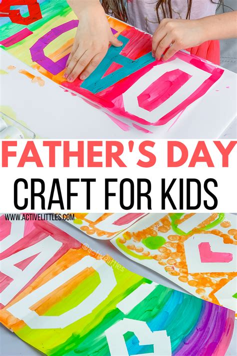 Father's Day Tape Resist Craft for Kids - Active Littles