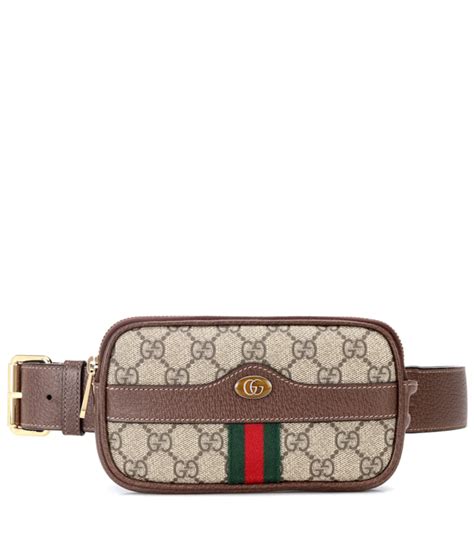 Gucci Ophidia Textured Leather Trimmed Printed Coated Canvas Belt Bag