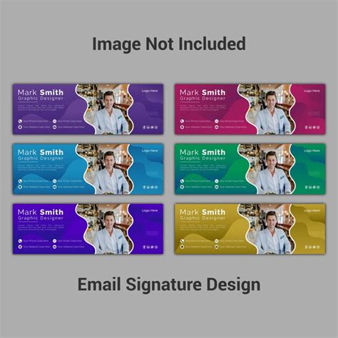 Premium Vector Trend Email Signature Design Template Vector File