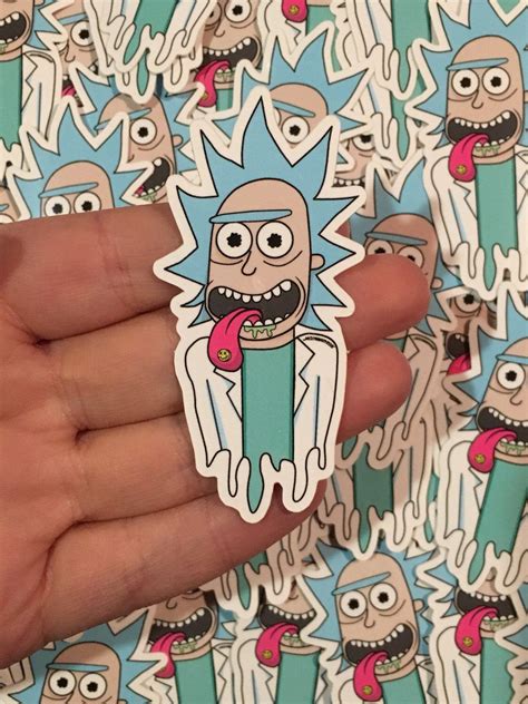 Trippy Rick Sticker Etsy Rick And Morty Stickers Rick And Morty