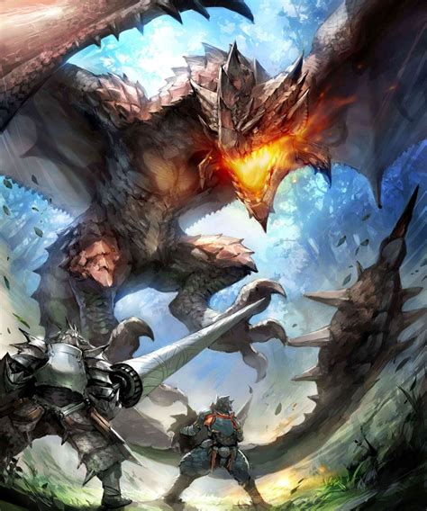 Speed mostly, tech often gammoth: MONSTER HUNTER online mmo rpg fantasy hunting 1mhf action dragon fighting anime warrior dinosaur ...