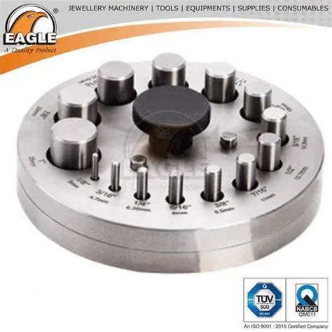 gray steel eagle 14 punches jewelry disc cutter round at rs 260 piece in rajkot