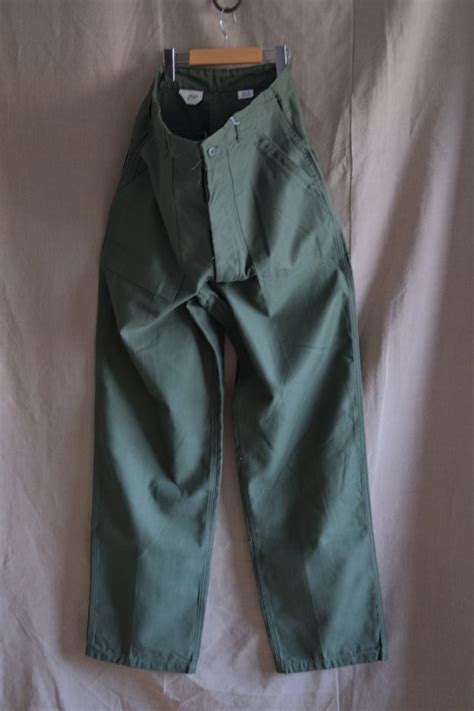 70 s us army baker pants 100 cotton deadstock w34xl33 実寸w32 1 jam clothing
