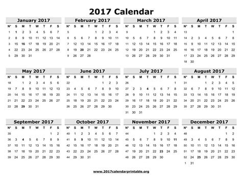 Download 2017 Calendar Printable And Monthly 2017 Calendar With Federal