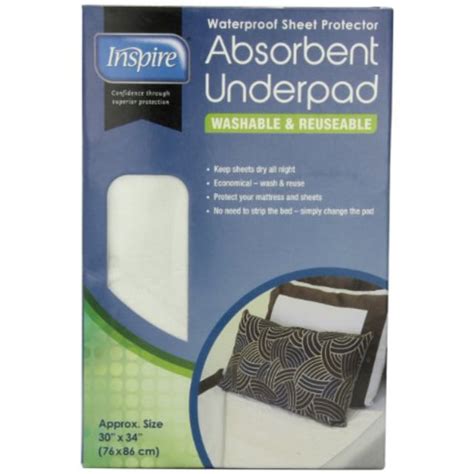 Inspire Washable Reusable Incontinence Underpad 30 Inches X 34 Inches