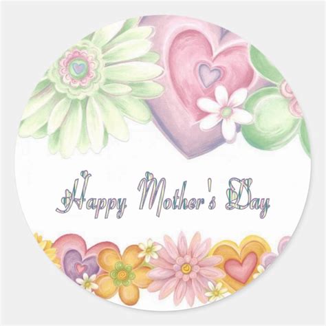 Happy Mothers Day Classic Round Sticker