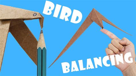 Origami Bird Balancing Easy How To Make Origami Paper Bird Youtube