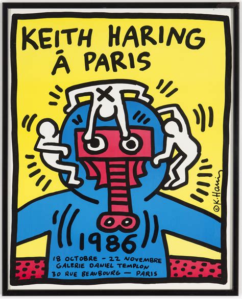 A Keith Haring Exhibition Poster From 1986 Bukowskis