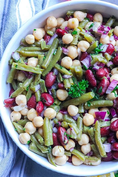 Classic Three Bean Salad Recipe Kathryns Kitchen