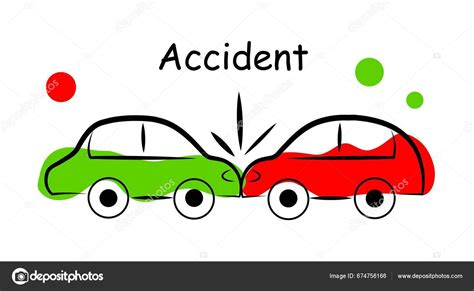 accident road two cars collided road vector illustration stock vector by ©bovaaart 674756166