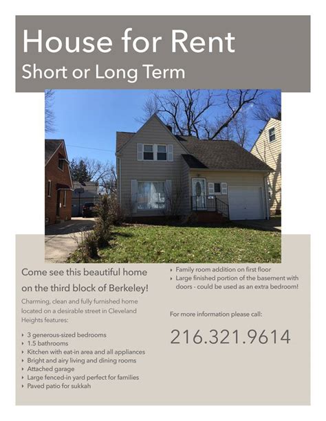 Beautiful Cleveland Heights House Available For Short Or Long Term Rental