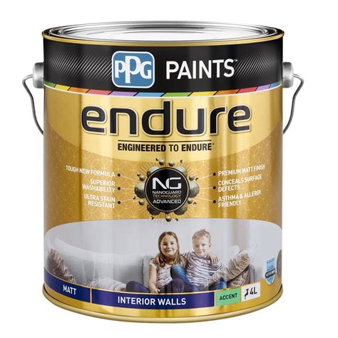 Ppg Paints 4l Accent Matt Endure Interior Wall Paint Bunnings New Zealand