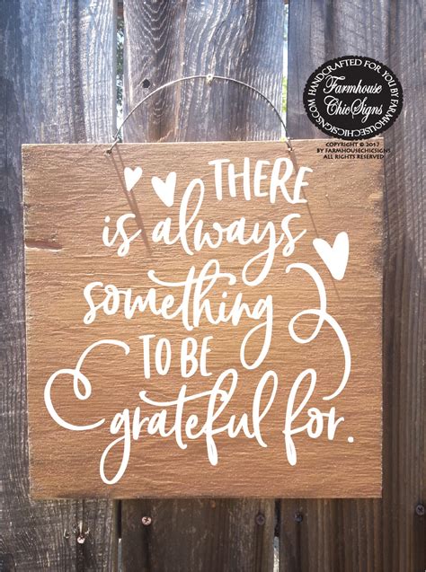 There Is Always Something To Be Grateful For Rustic Wood Etsy