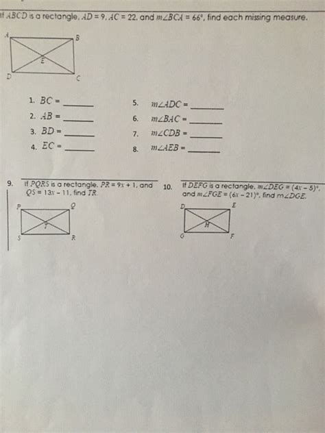 If each quadrilateral below is a square find the missing measures. If Each Quadrilateral Below Is A Square Find The Missing ...