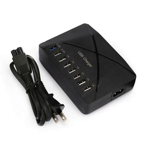 8 Port Usb Charger Travel Charging Station For Multiple Devices