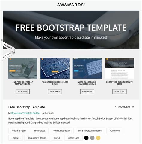 Bootstrap Business Template Free Download Nisma Info