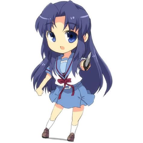 Asakura Ryouko Blue Eyes Blue Hair Chibi Inui Nagi Knife School