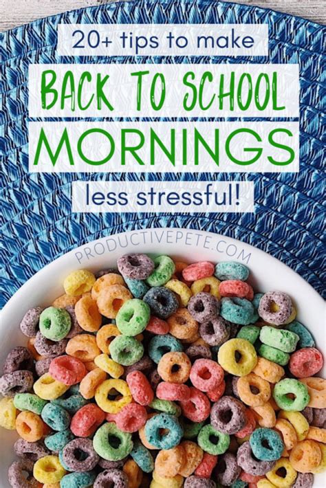 Tips For Stress Free Back To School Mornings Productive Pete