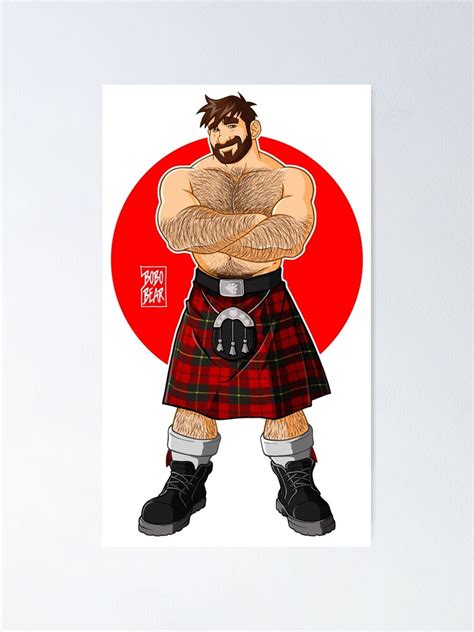 Adam Likes Kilts Shirtless Poster For Sale By Bobobear Redbubble