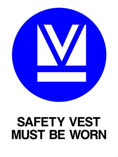 buy mandatory safety vest must be worn the art of stickers australia