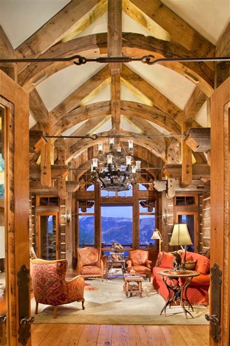 Mine Style Rustic Mountain Lodge Rustic Living Room Denver By