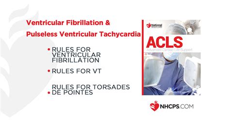 Acls Ventricular Fibrillation And Pulseless Ventricular Tachycardia Guide