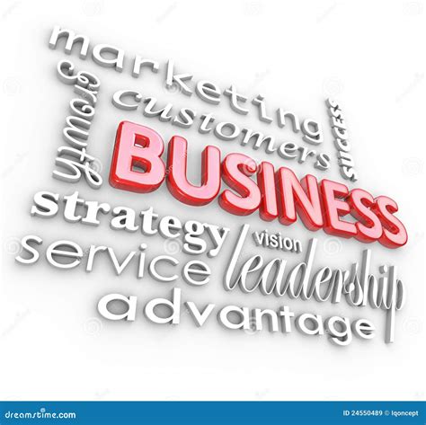 Business Concepts Principles 3d Words Background Stock Illustration