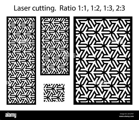 Geometric Laser Cutting Vector Pattern Cnc Geometric Template Set