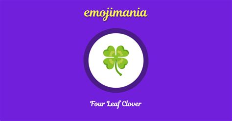 🍀 Four Leaf Clover Emoji Copy And Paste Emojimania