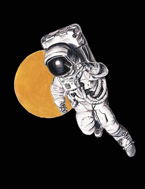 Astronaut Drawing By Viktoryia Lautsevich Astronaut Art Illustration Astronaut Art Astronaut