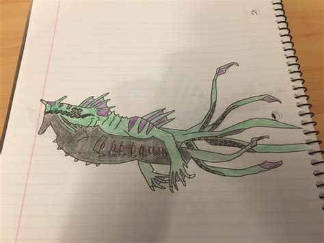 My Drawing Of The Sea Dragon Leviathan Rsubnautica