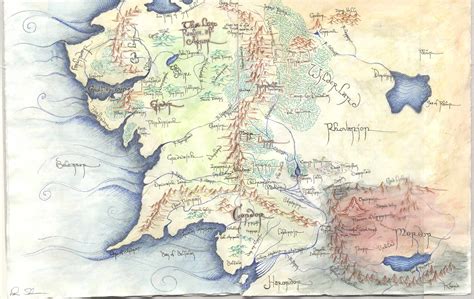 Map Of Middle Earth By Littlelea On Deviantart