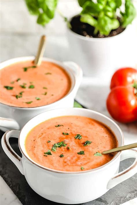 The tomatoes don't need to be boiled more than a minute before being peeled and going into the jars, so there's no real precooking involved. Simple Tomato Soup Recipe | Food Doodles
