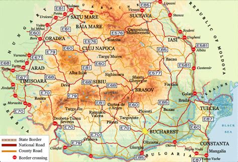 Harta Turistica Detaliata A Romaniei Harta Romania