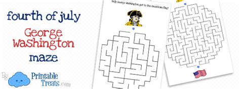 4th Of July Mazes Printable Treats