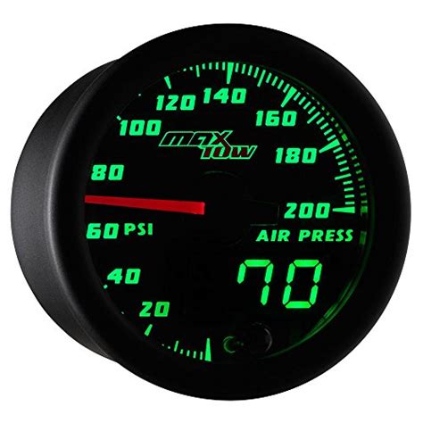 Buy MaxTow Double Vision PSI Air Pressure Gauge Kit Includes Electronic Sensor Black
