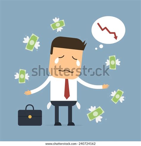 Businessman Loss Moneyvector Cartoon Concept Abstract Stock Vector