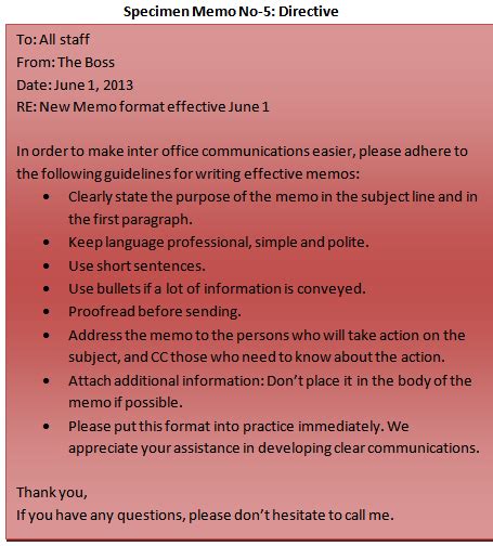 Amount and types of marketing materials provided the location of the booth and traffic at different times of day Different Parts of a Business Memo | Sample Memo