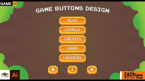 Adobe Illustrator Creating Super Easy Game Ui Design Mobile Game
