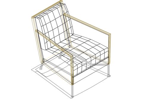 Arm Rest Chair 3d Top View Model Cad Block Details Dwg File Cadbull