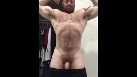 Hot Big Dick Beefy Bodybuilder Naked Flexing Cocky Musclebear Alpha