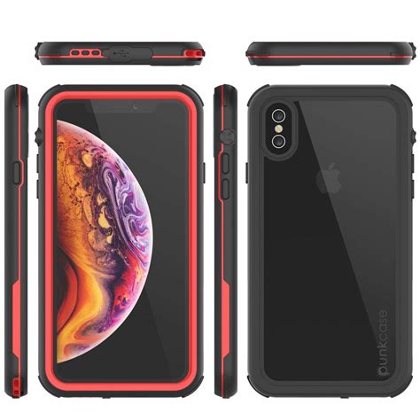 Iphone Xs Waterproof Ip68 Case Punkcase Red Rapture Series Wbuil