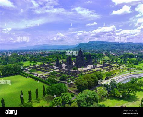 January 15 2023 Central Java Indonesia Aerial Shot Of Candi