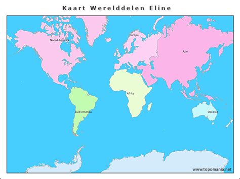 Topografie Kaart Werelddelen